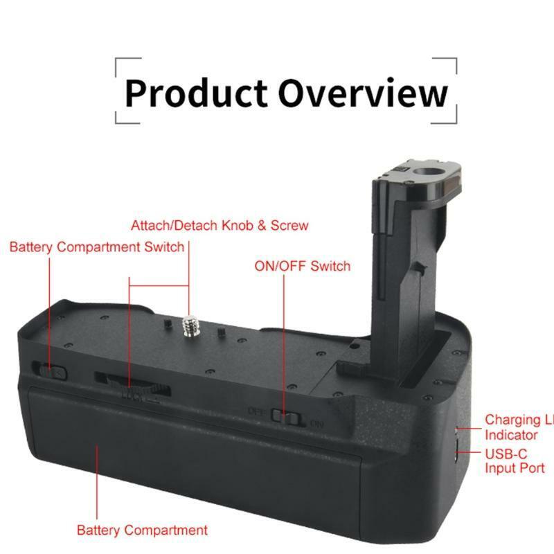 Vertical Battery Grip Holder for Blackmagic Pocket Cinema Camera BMPCC 4K/6K