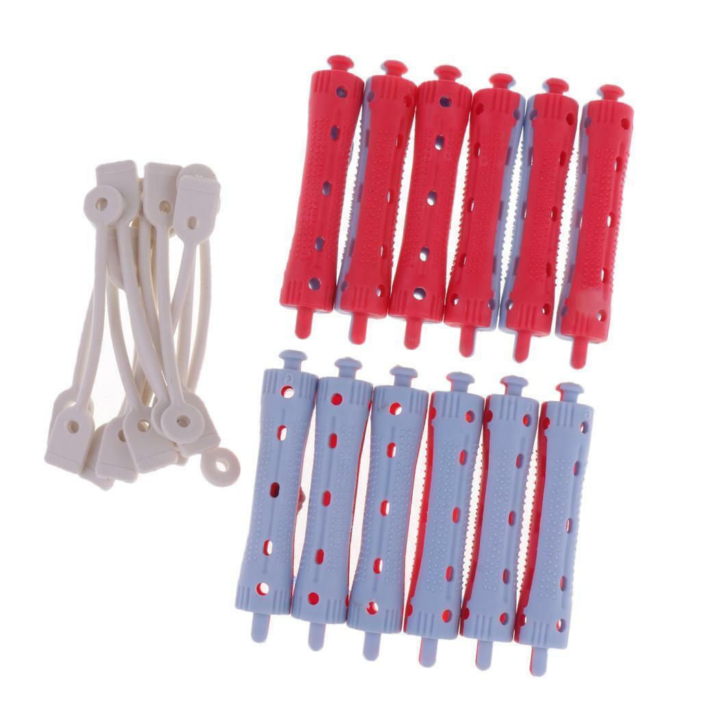 60 lot Non-Slip Perming Rods DIY Waves Pin Curls Curling Rollers Tools Kit