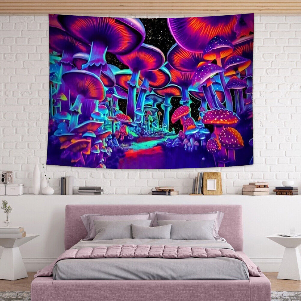 Multifunction Mushroom Wall Tapestry Hanging Blanket Beach Camping Carpet