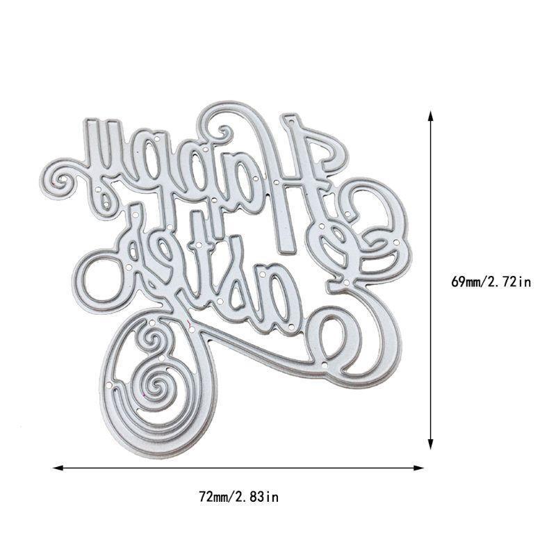 Happy Easter Metal Cutting Dies Stencil Scrapbooking DIY Album Stamp Paper Cards