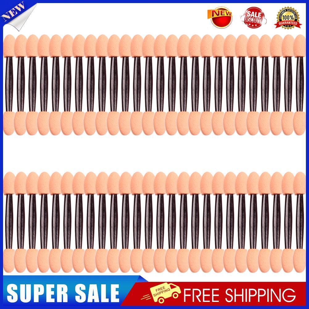 50pcs Pro Sponge Stick Eye Shadow Cosmetic Double-head Eyeshadow Brushes