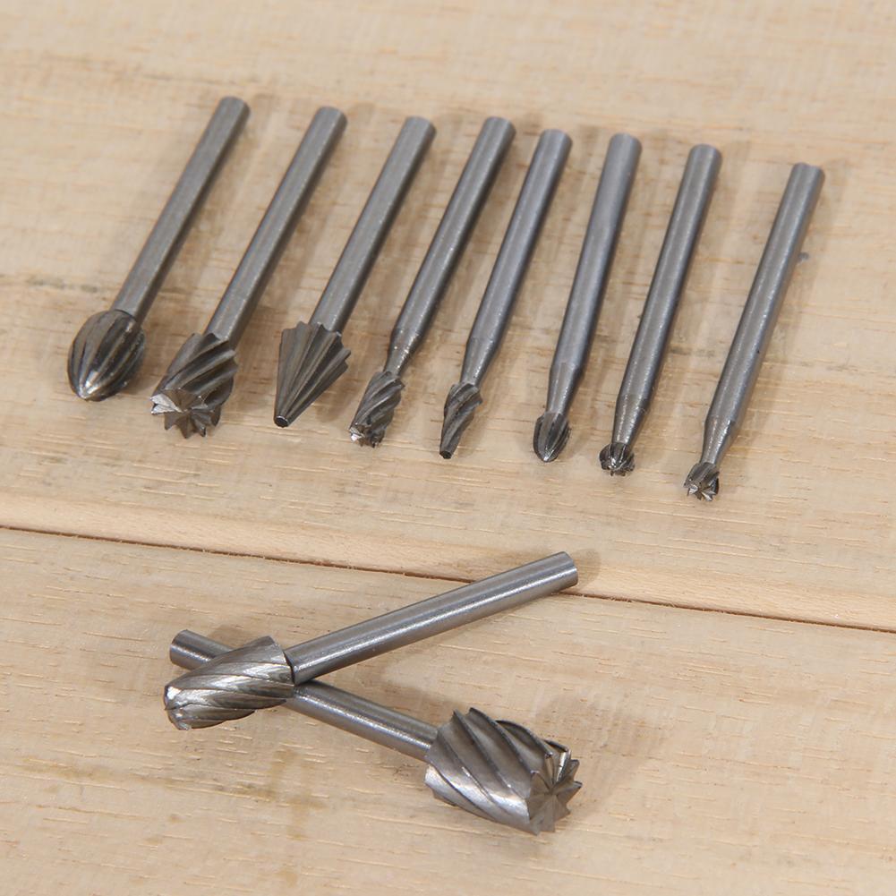 10pcs HSS Routing Router Bits For &Rotary,Engraving,Wood Working Tool