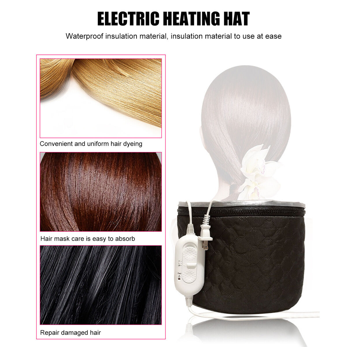 Steamer Cap Gifts for Women Hair Thermal Steamer Treatment SPA Heat Cap
