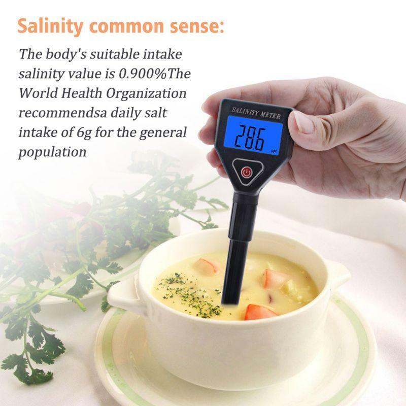 Portable Salinity Meter Salinometer Halometer Seawater Food Salinity Tester