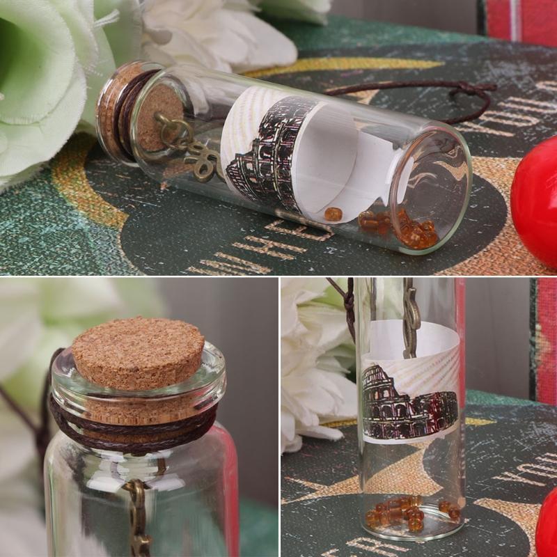 Empty Clear Glass Bottle Lucky Wishing Bottles with Cork Stopper Party Favor