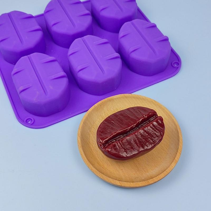 Coffee Bean Chocolate Mold Handmade Cookies Bakeware Cake for Crafts Baking Tool