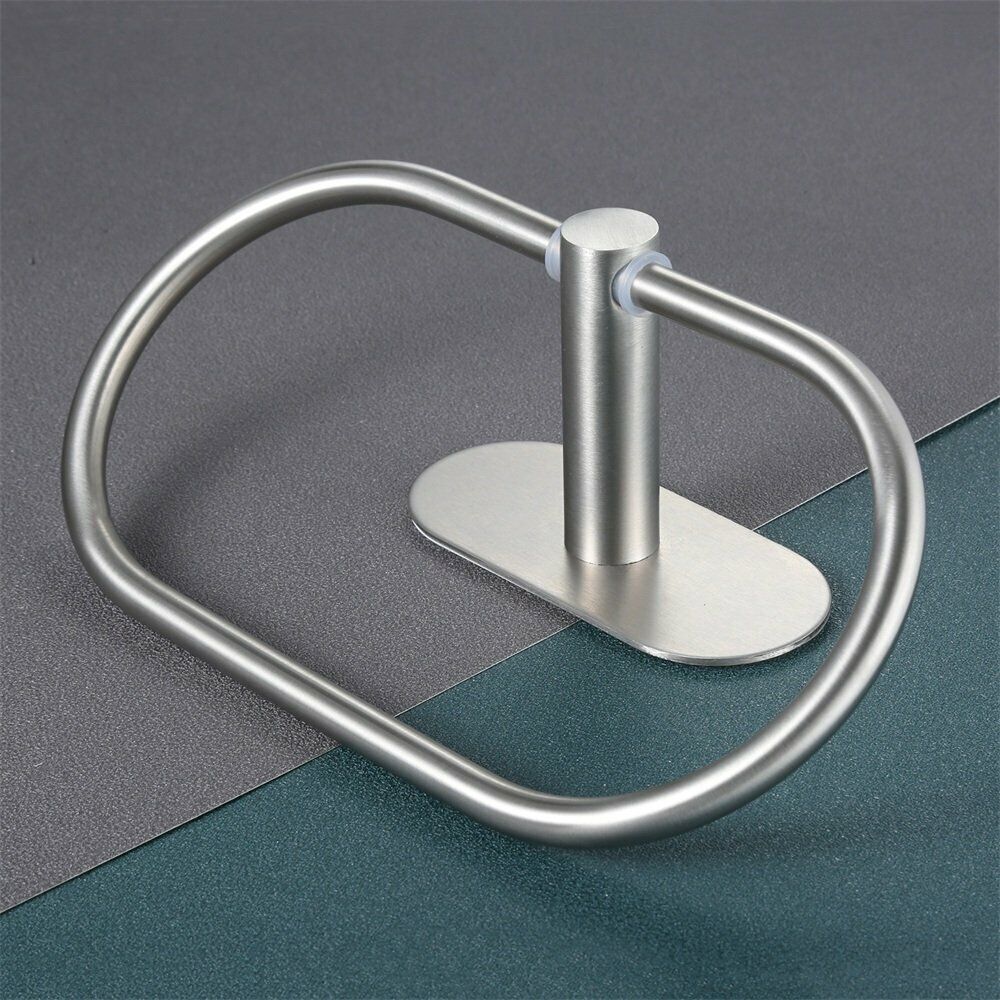 Bathroom Towel Ring Holder Self Adhesive Rack Hanger Home Hotel Stainless Steel