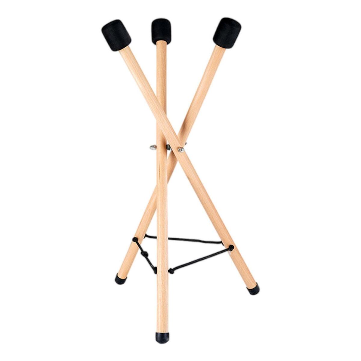 Wooden Ethereal Drum Holder Bracket Adjustable Folding for Triangular Drum