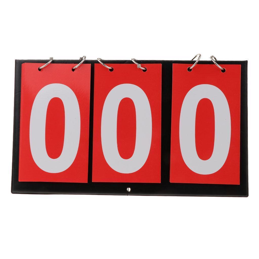 2 Piece 3-Digital Table Top Scoreboard Flipper for Basketball Football