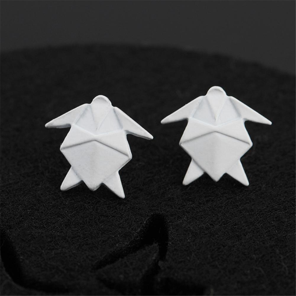 Fashion Women Geometric Folden Ear Stud Creative Earrings Casual Jewelry