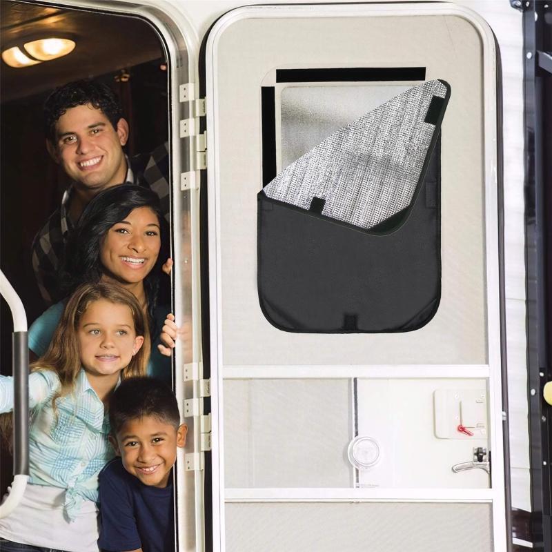 RV Door Window Shade Cover Waterproof Oxford Cloth Material  Sunshade Shield