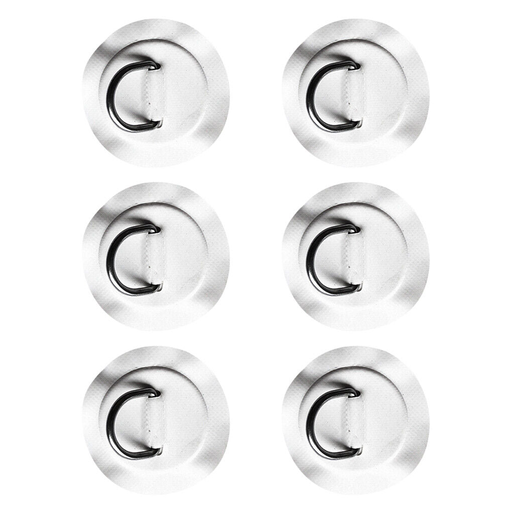 6Pcs Replacement Kayak D-Ring Pad Patch for PVC Inflatable Boat Raft Canoe