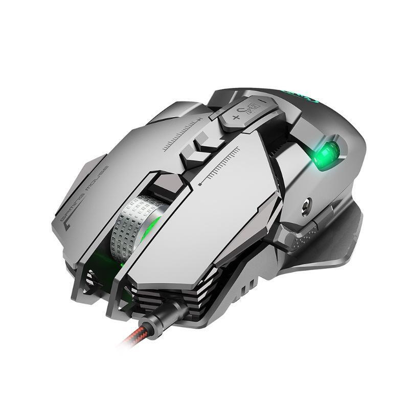 Wired Gaming Mouse 6400DPI Programmable Cool Light for Students Friends Playing