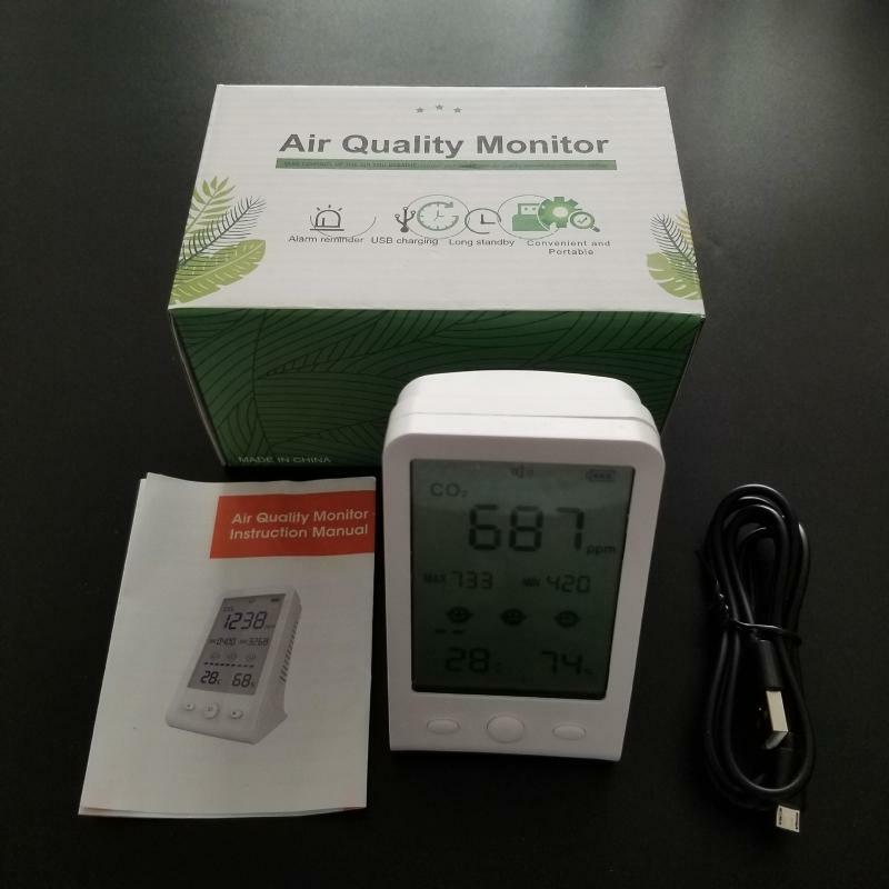 CO2 Carbon Dioxide Air Quality Monitor Temperature Humidity Tester Meter Max/Min
