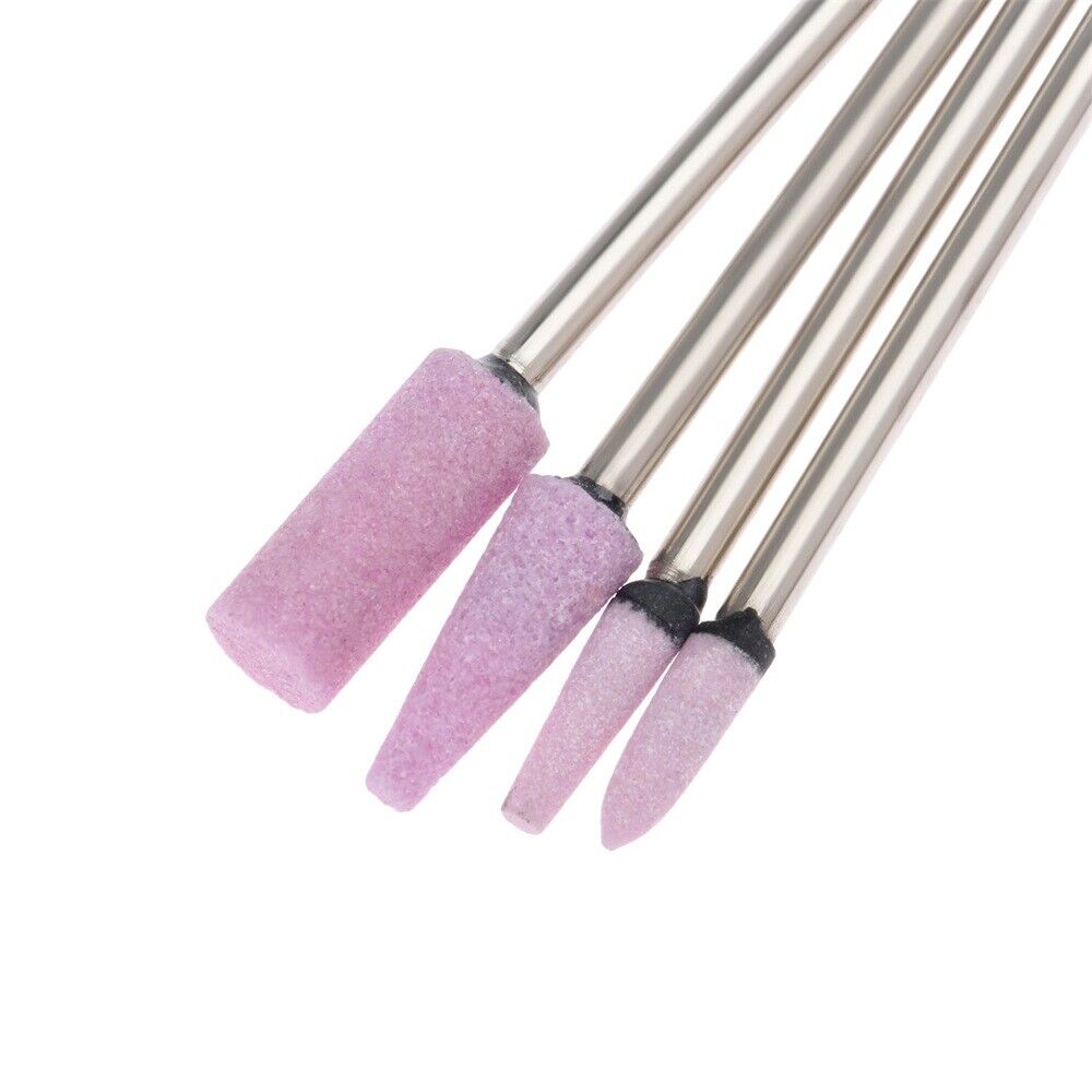 10x Red Corundum Abrasive Polishing Stone Grinding Rotary Tool Kit 2.35mm Shank