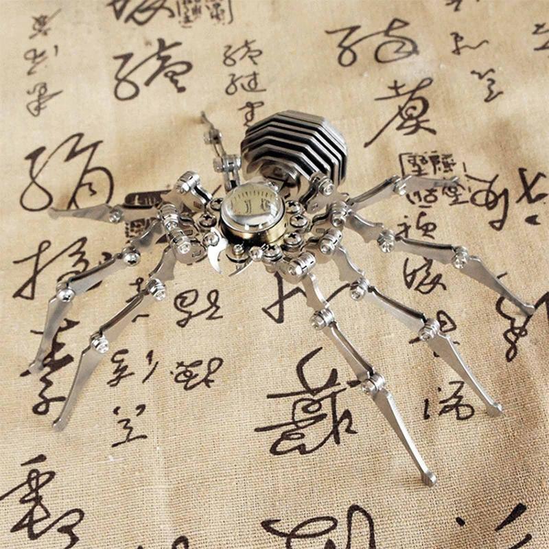 Foldable Hand and Foot Punk Spider Clock Creative Metal Crafts Ornament