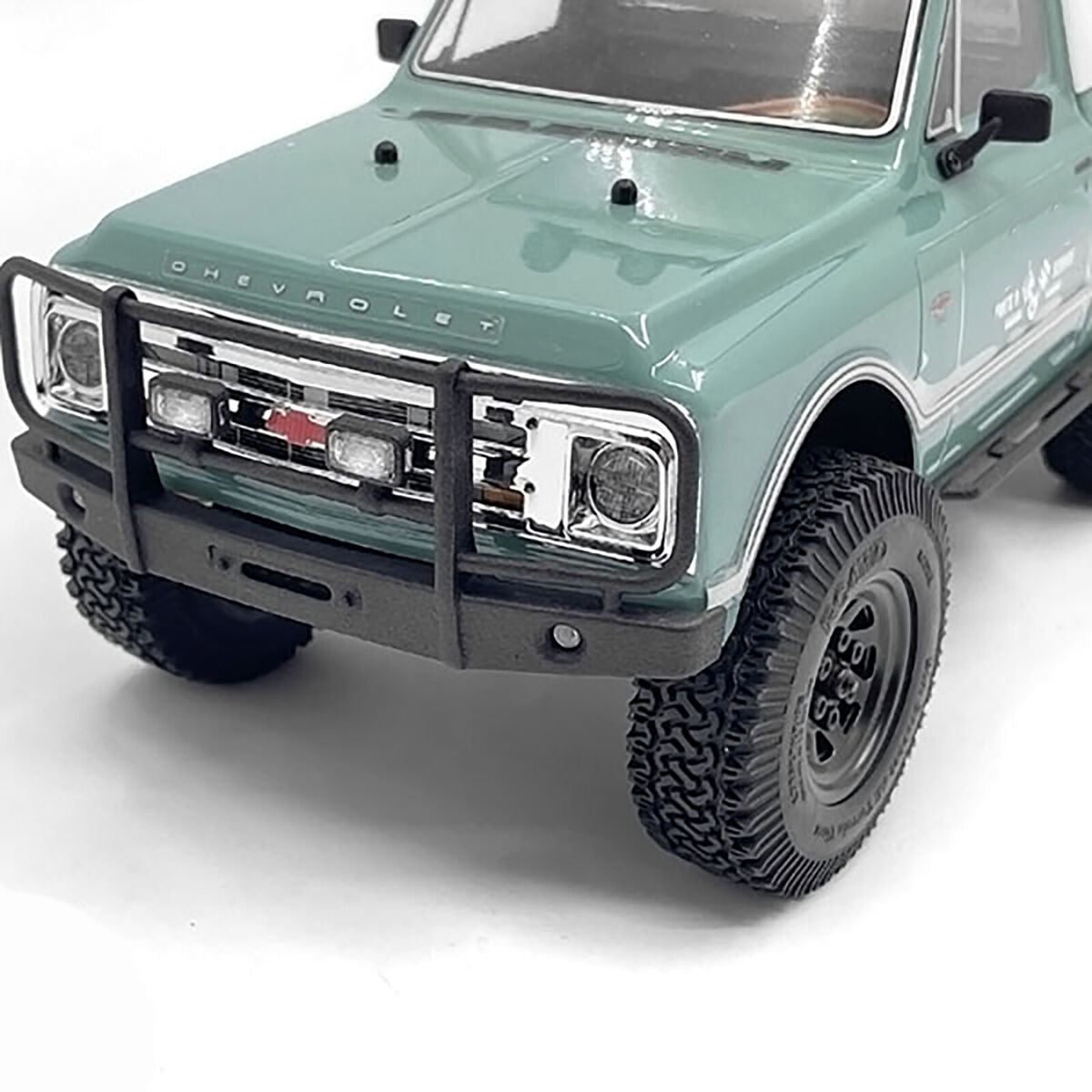 Protective Bullpen Front Bumper+Spotlight for AXIAL SCX-24 Chevrolet C10 RC Car