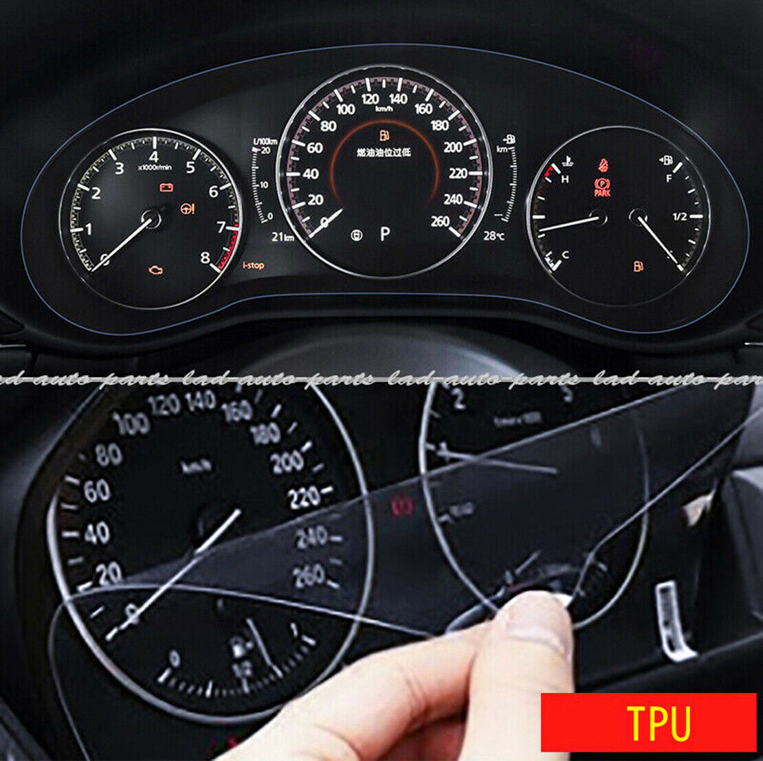 TPU Car Dashboard Screen Protection Film Part Fit For Mazda 3 Axela 2019-2020