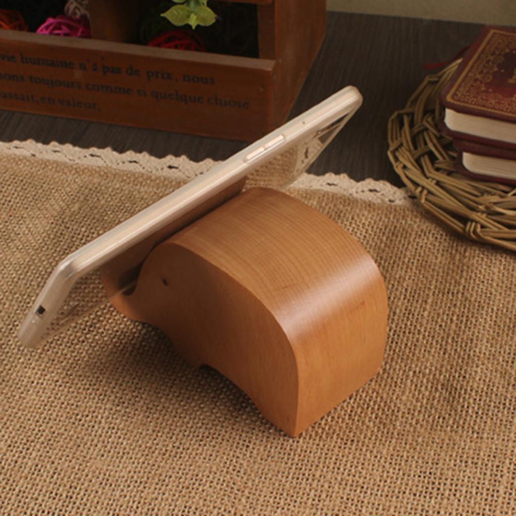 Cell Phone Elephant Stand, Wood Phone Holder, and Cute Phone Stand, Compatible