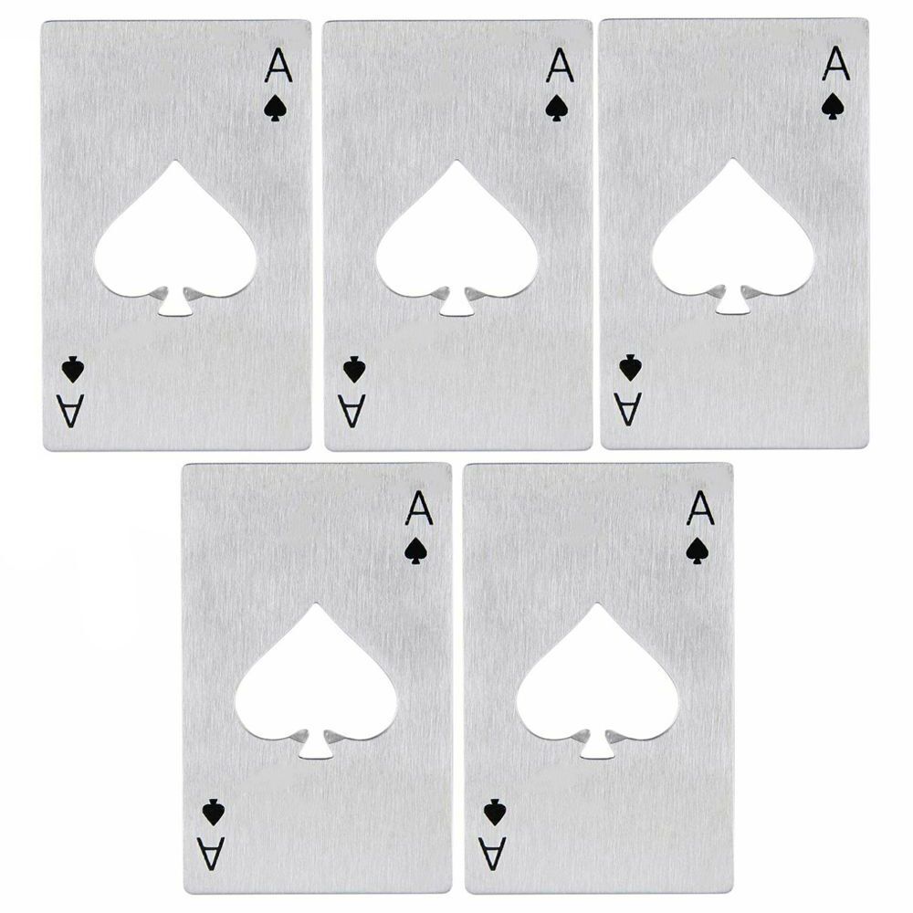 Pocket Tool Beer Cap Multifunction Playing Card EDC Ace of Spades Bottle Opener