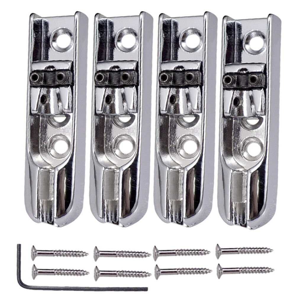 of 4 Pcs Single Individual Bridge  for 4 String Bass Guitar