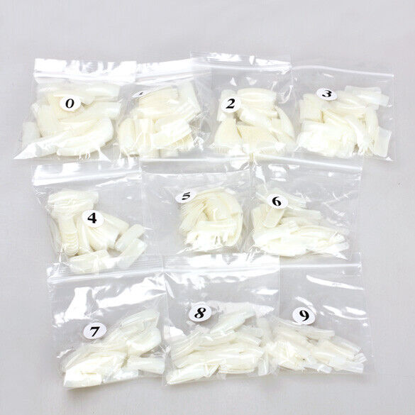 500pcs Nude White False Nail Art Design Tips French Acrylic UV Salon Design