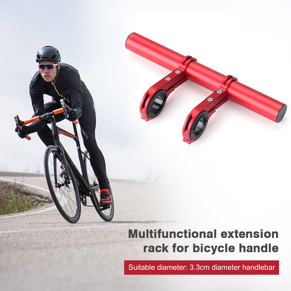 Bicycle Handlebar Extender Bike Headlight Clamp Extension Bracket (Red)