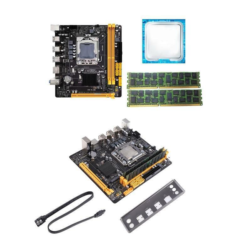 X79 Motherboard PCI-E 16X DDR3x2 Memory NVME M.2 Support LGA 1356 Xeon E5 2420