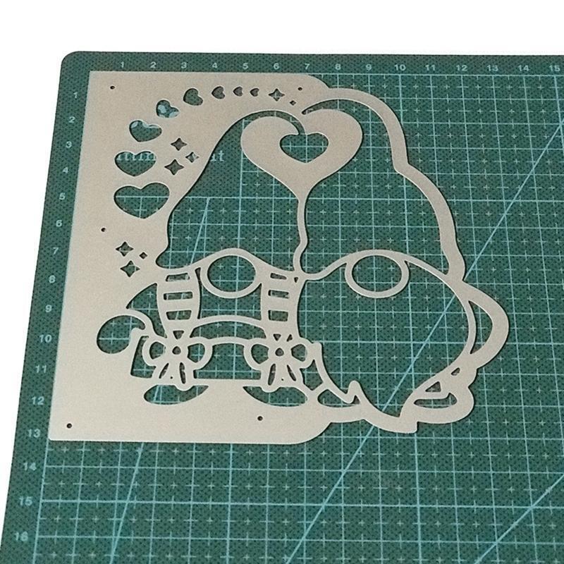 Valentine's Day Gnome Metal Cutting Dies Stencil DIY Scrapbooking Album Paper