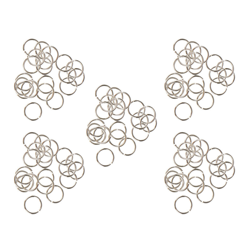 100 lot DIY Sterling  Jump Rings Bracelets 6mm Split Rings Key Chain