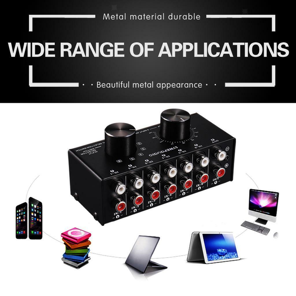 New 6  Output Stereo  Speaker Switch Selector with  Control