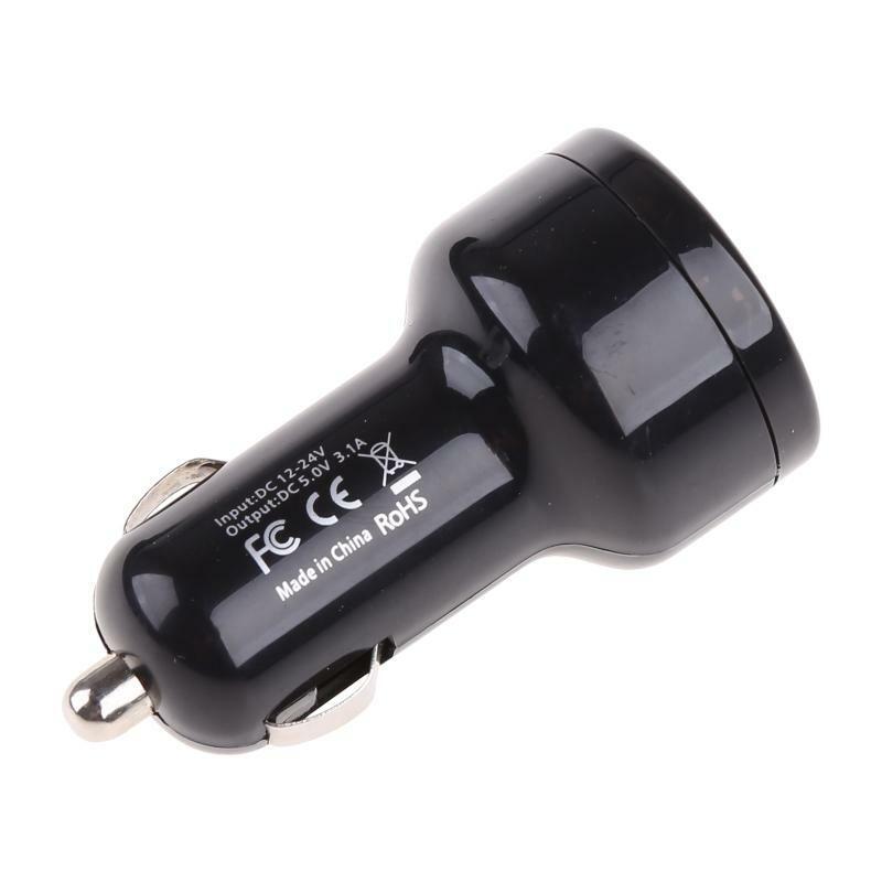 USB 3.1A Socket Dual Port 12-24V Car Charger for Tablet PC/Navigator/PDA/PSP/MP3