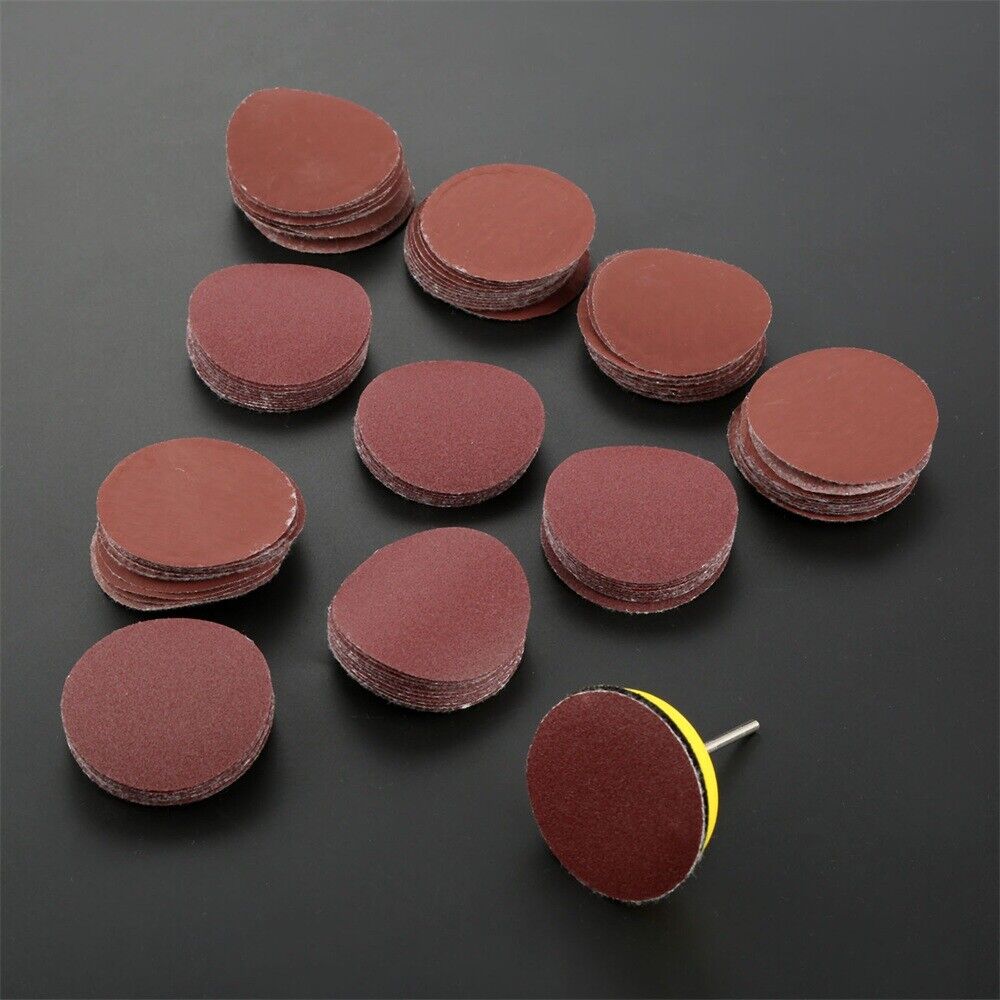 Round 2 Inch Sander Disc & 100pcs 60-600 Grit Polishing Sanding Paper Sandpaper