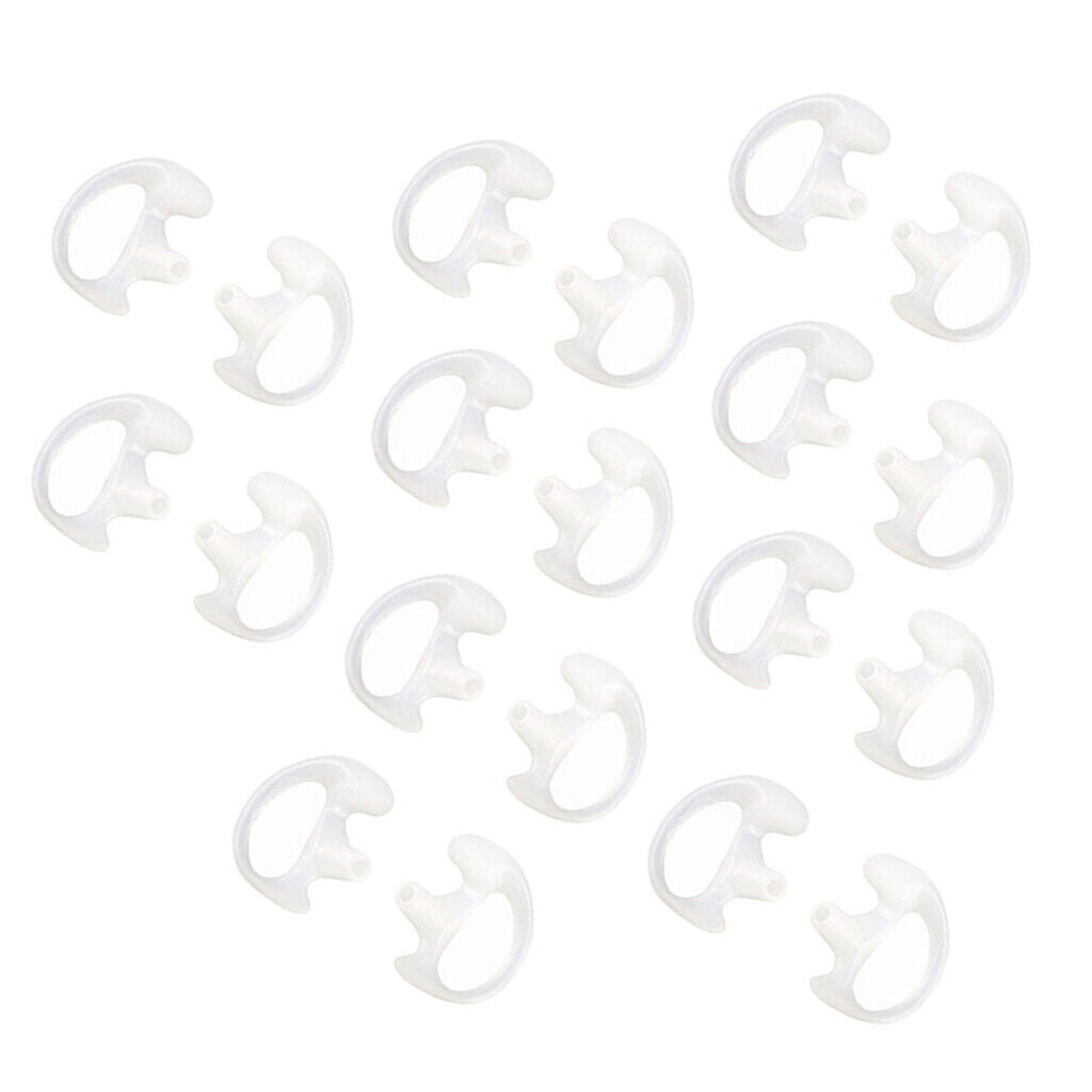 20 Pcs Silicone Earbud for  Acoustic Tube Earpiece   Radio