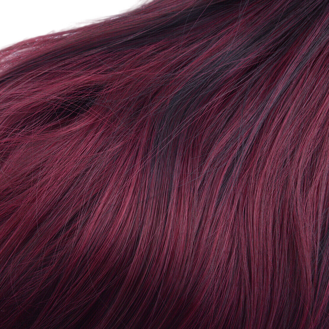 Natural Red Wine Color Short Straight Bob Women Ladies Party Full Wig Hair