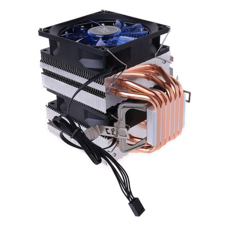 4PIN CPU Cooler 115X 1366 2011 6Heatpipe Dual-tower Cooling Fan for AMD 775/1150