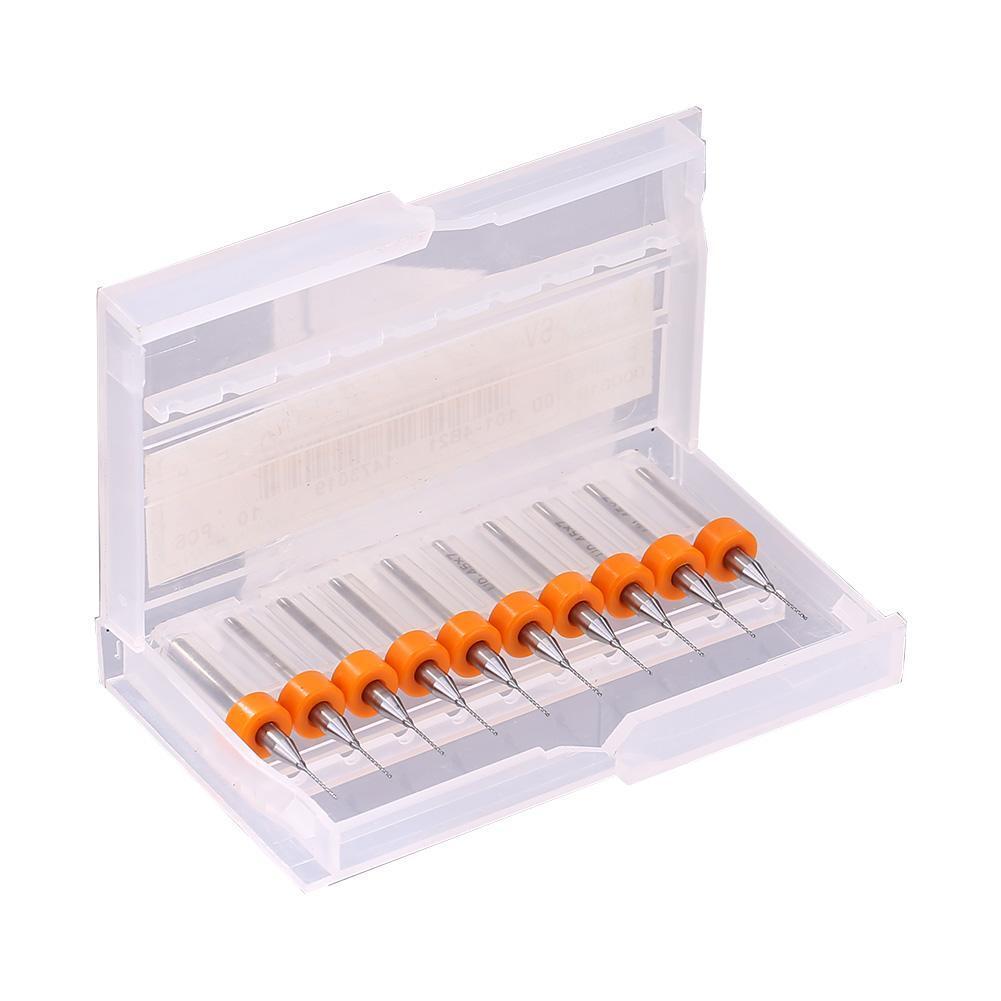 10pcs Engraving Drill Bits Tungsten Steel Woodworking Hand Drill (0.45mm)