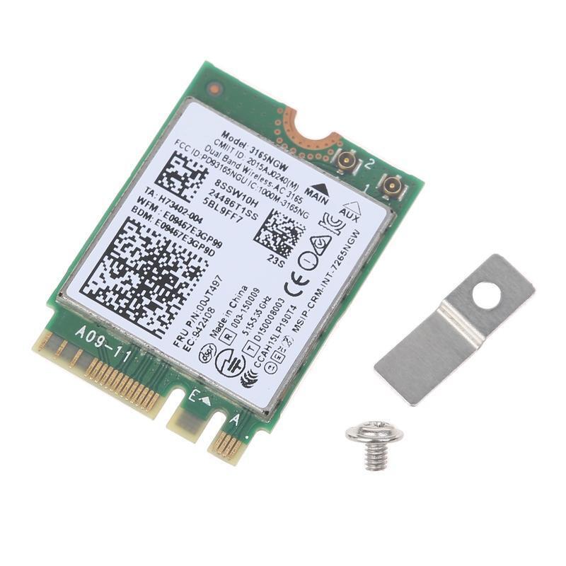 00JT497 3165NGW Wireless-AC Dual Band for Thinkpads Bluetooth-com WiFi Card