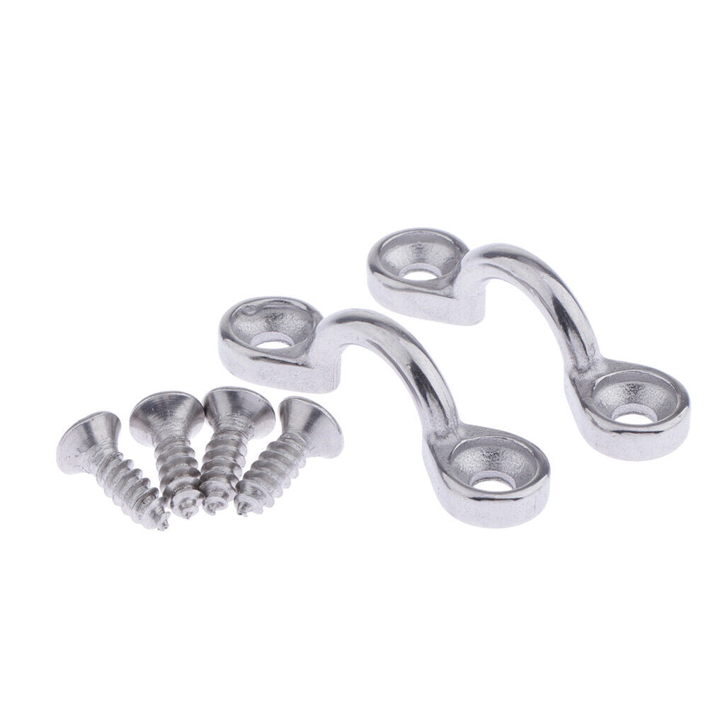 2pcs Stainless Steel Marine   Straps Accessories with 4 Screws