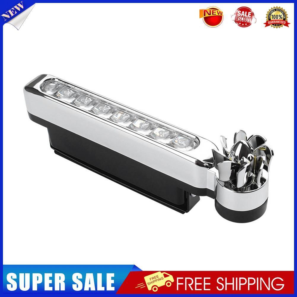 1 Pair LED Wind Powered Car DRL Front Grille Daytime Running Lights (White)