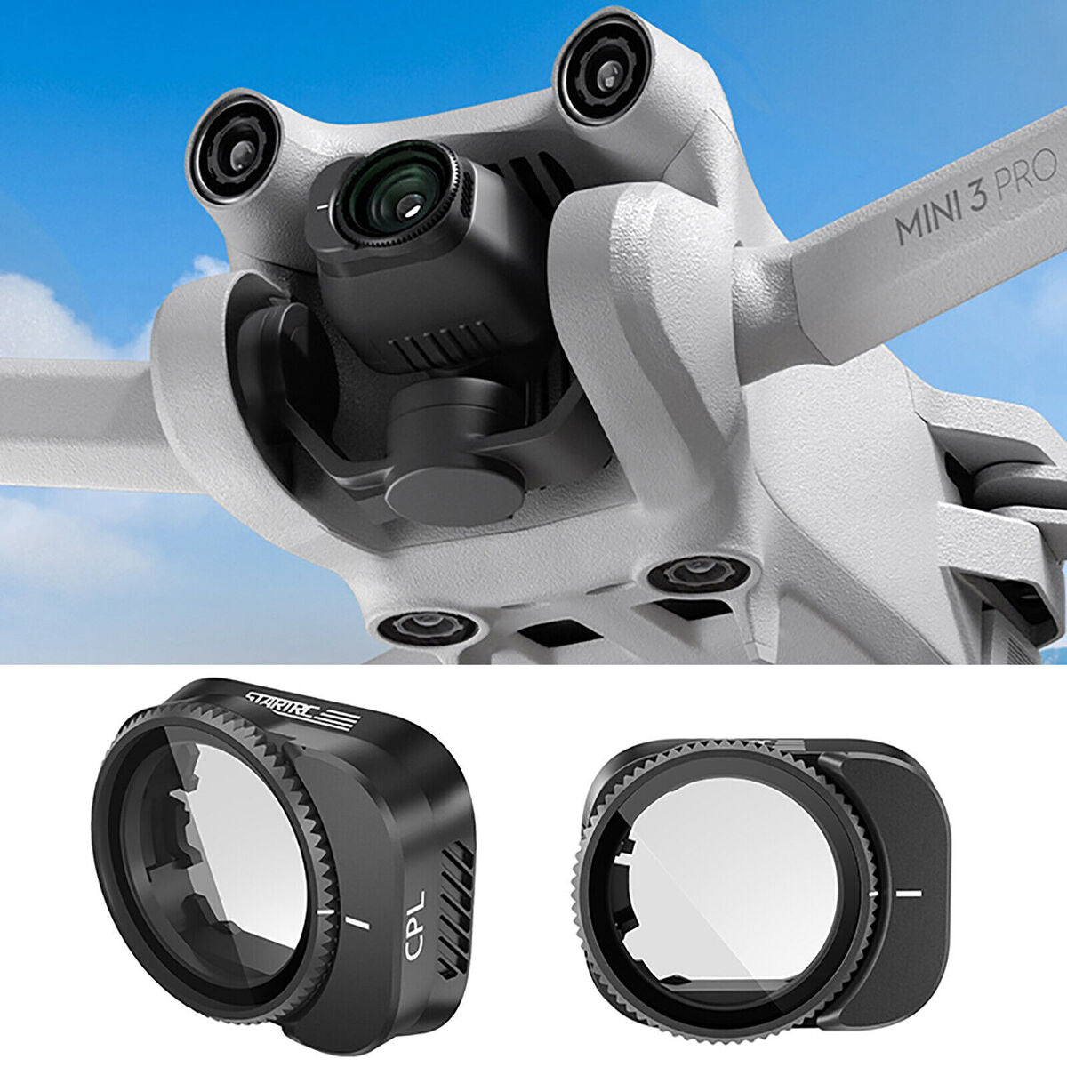 Drone Filter Single Filter Adjustable CPL Filter Drone for Mini 3 Pro Accessory