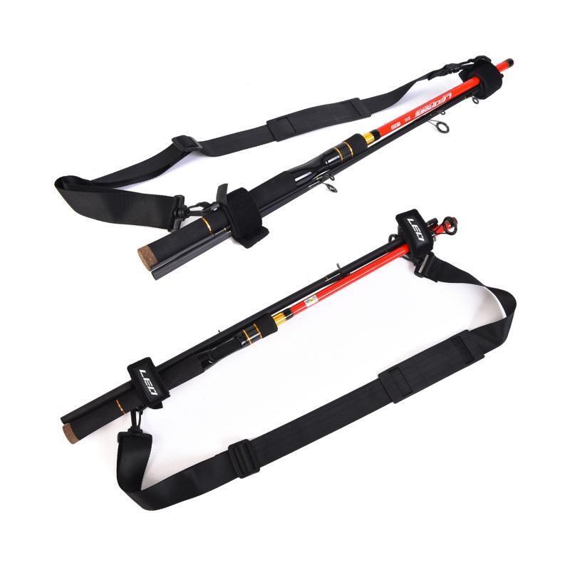 Adjustable Fishing Rod Carry Strap Sling Band Travel Fishing Rod Carrying Rack