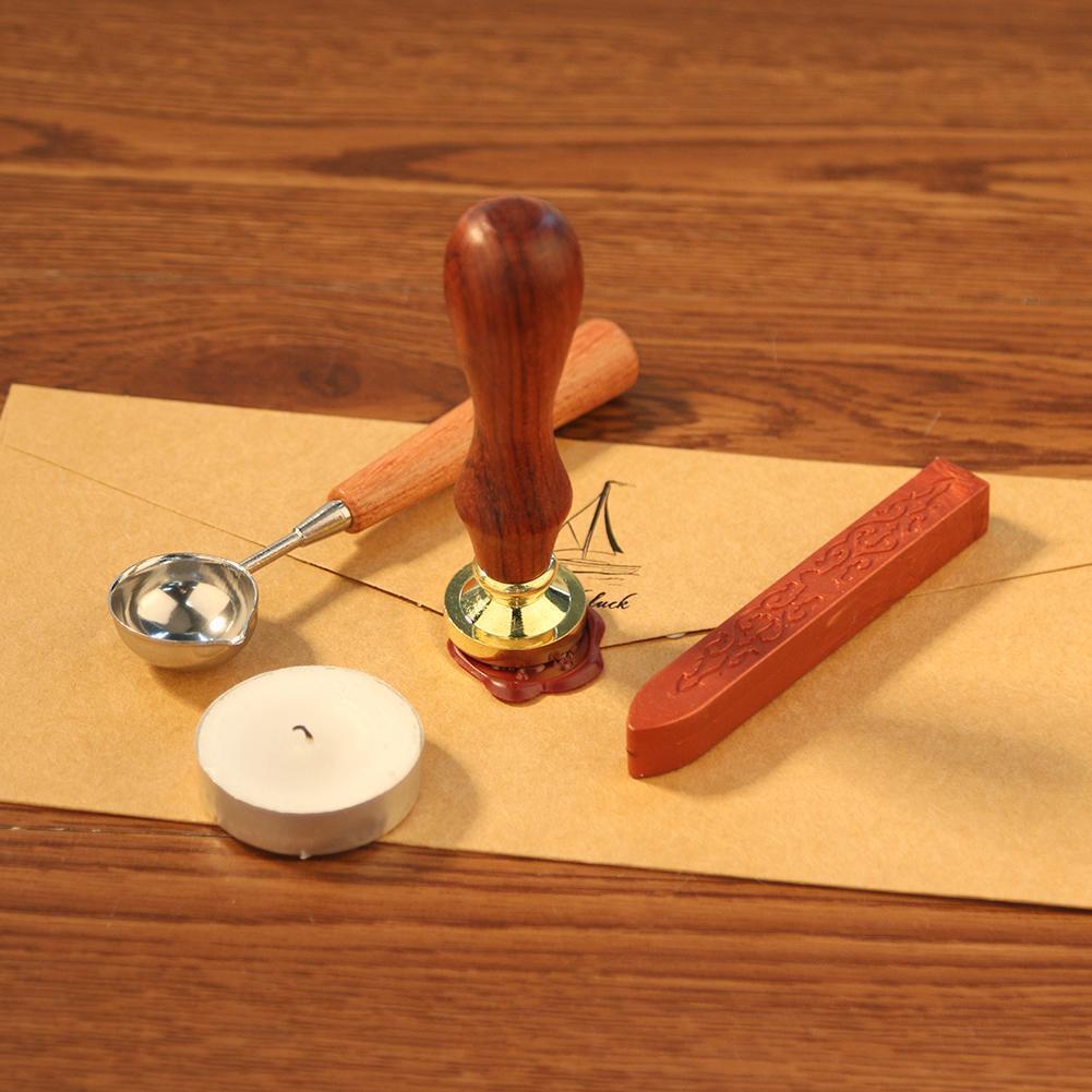 World View Ancient Sealing Wax Stamps Wood Handle Craft Wax Seal Stamp (5)