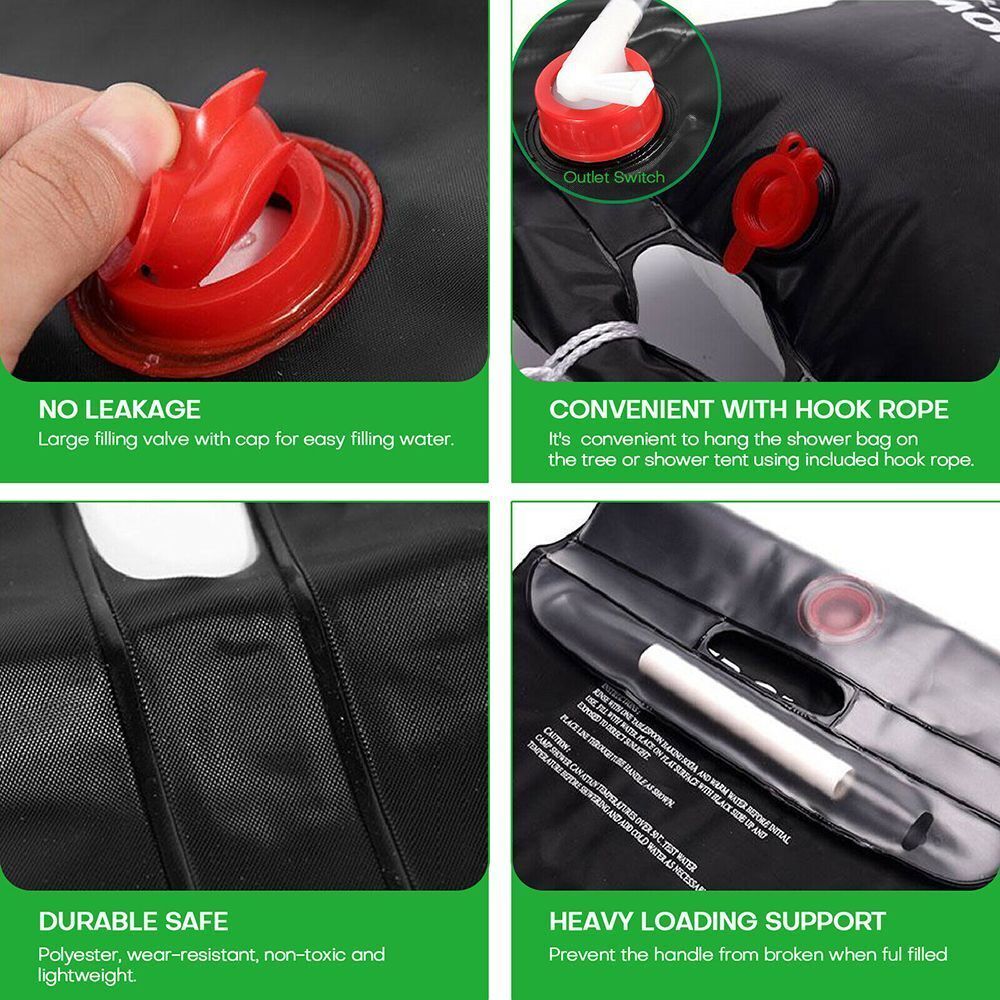 Foldable Shower Water Bag Outdoor Bath Bag Camp Shower Bag Outdoor Shower