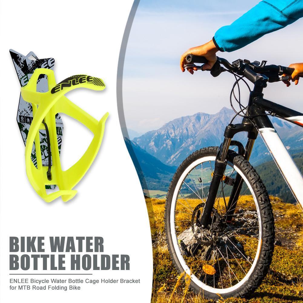 ENLEE Bicycle Water Bottle Cage Holder for MTB Road Folding Bike (Green)