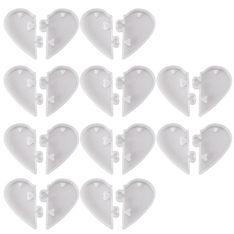Lovers Love Pendant Mould Crystal Epoxy Silicone Mould Heart to Heart Mould