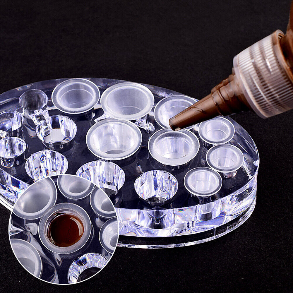 Tattoo Cup Stand Holder for Permanent Makeup Microblading Pigment (Oval)