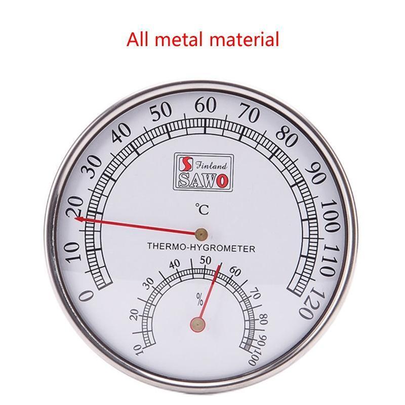 Metal Hygro-thermometer for Workshops Schools Markets Warehouses & Sauna Room