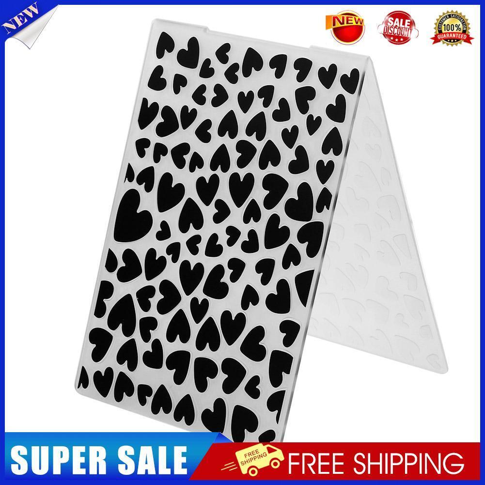 Love Heart Pattern DIY Plastic Scrapbook Embossing Template Cake Stencils