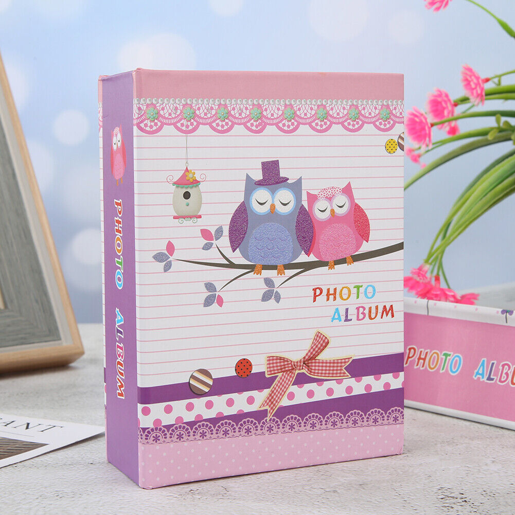 6 inch Cartoon Owl Photo Album 100 Sheets Family Pictures Storage Case Gift